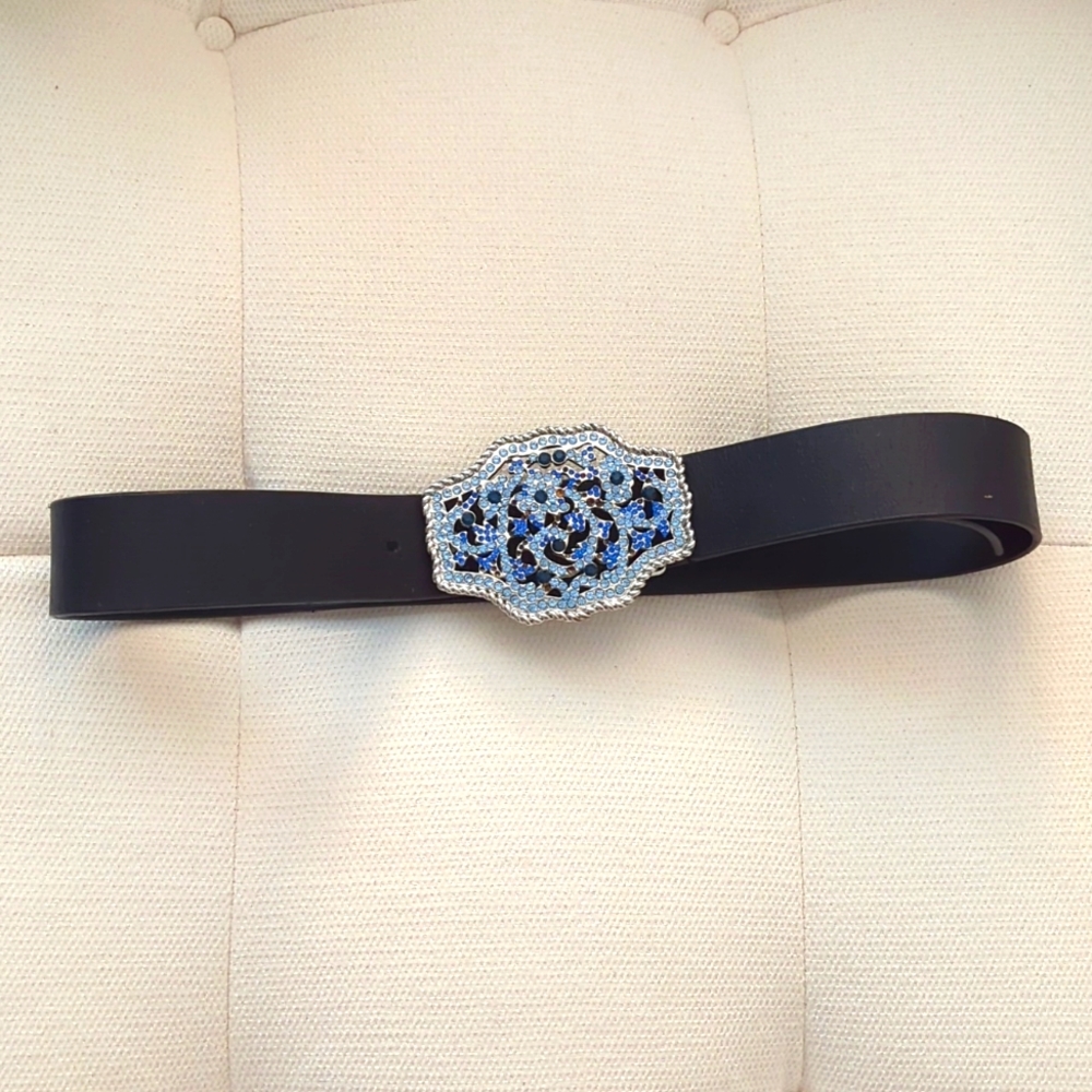 Express black Austrian crystal belt